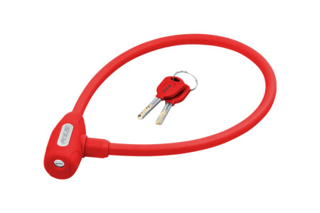 Замок тросиковий KLS JOLLY Red, 60 cm