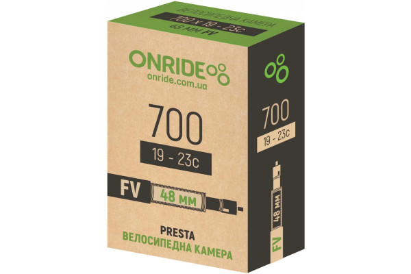 Камера ONRIDE 700x19/23 FV 48мм Камера ONRIDE 700x19/23 FV 48мм