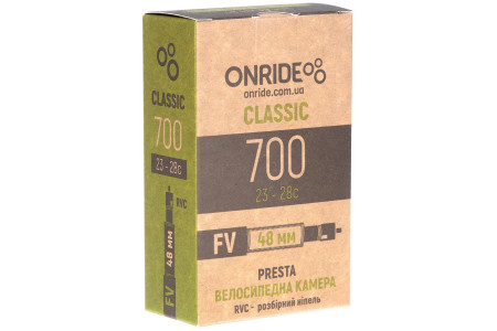 Велосипедні камери OnRide Камера Classic 700x23-28c FV 48 мм RVC