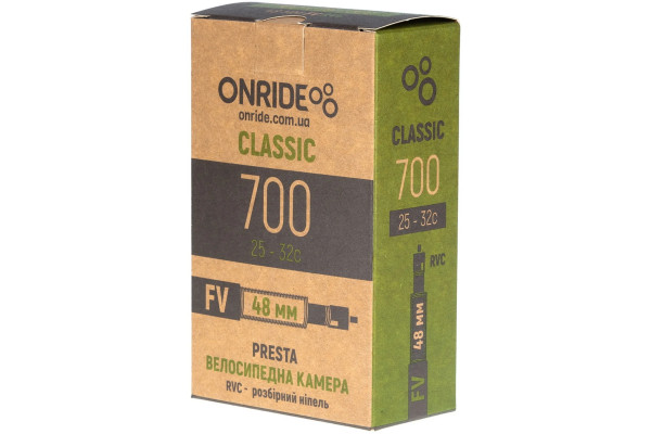 Камера ONRIDE Classic 700x25-32c FV 48 RVC - розбірний ніпель
