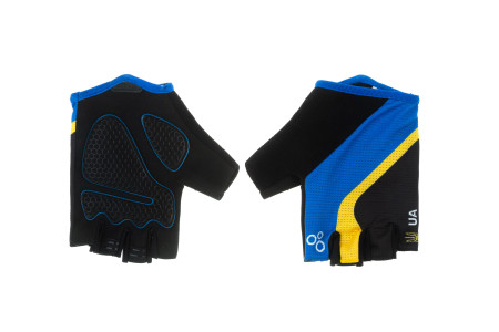 Рукавички з короткими пальцями ONRIDE Catch 20 , колір - BLACK/ BLUE/ YELLOW , розмір - M