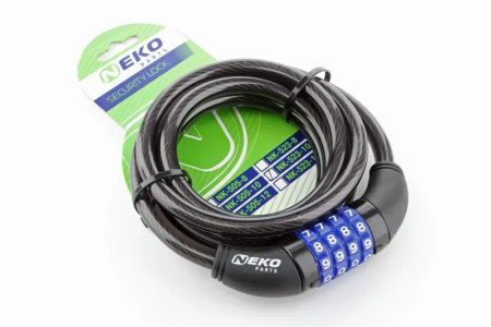 Замок NEKO-523-10 спіраль код 10х1800мм Замок NEKO-523-10 спіраль код 10х1800мм