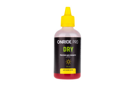 Мастило для ланцюга ONRIDE PRO Dry з PTFE для сухих умов 100 мл