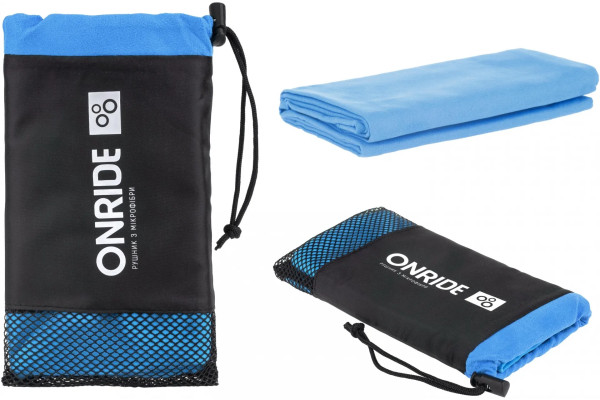 Рушник з мікрофібри ONRIDE Wipe 10 синій (120х60) у чохлі Рушник з мікрофібри ONRIDE Wipe 10 синій (120х60) у чохлі