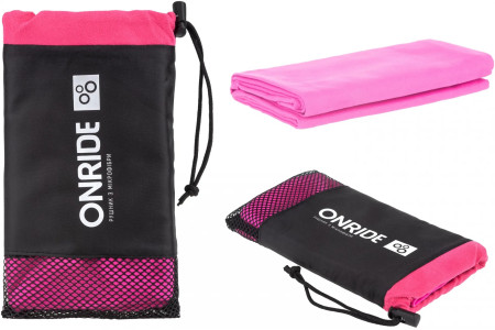 Рушник з мікрофібри ONRIDE Wipe 10 рожевий (120х60) у чохлі