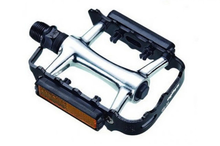 Педалі M-20 9/16 CR-MO AXLE ED BLACK, ALLOY SIL. BODY, ALLOY CAGE BLAC...